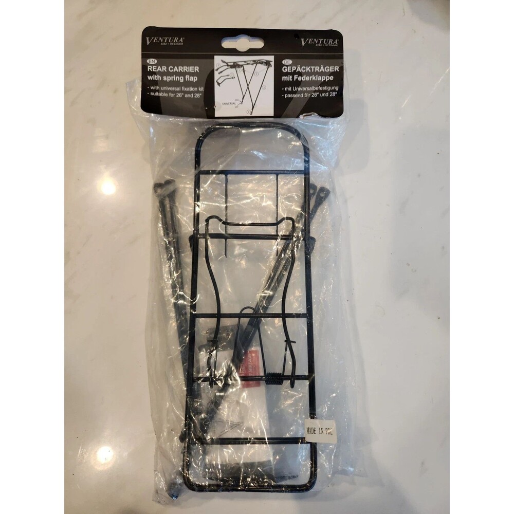 VENTURA 440149 Rear Carrier for 26”- and 28”-Wheels Black GREAT- MINT IN BAG